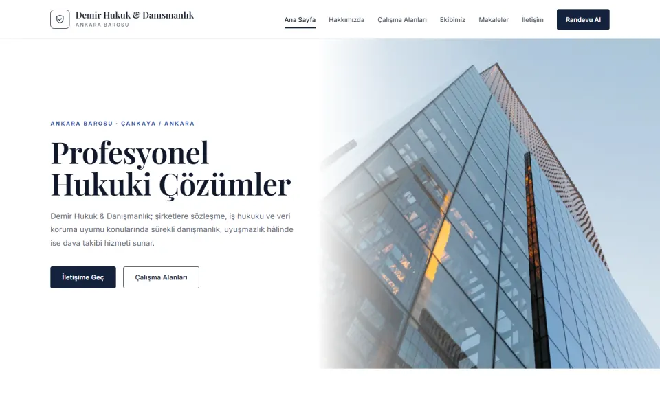 Modern Law — ücretsiz avukat web sitesi tasarımı