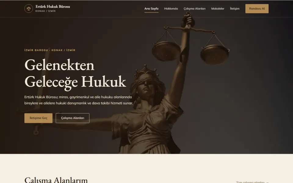 Classic Law — ücretsiz avukat web sitesi tasarımı