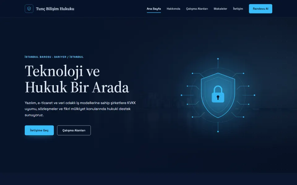 Legal Tech — ücretsiz avukat web sitesi tasarımı