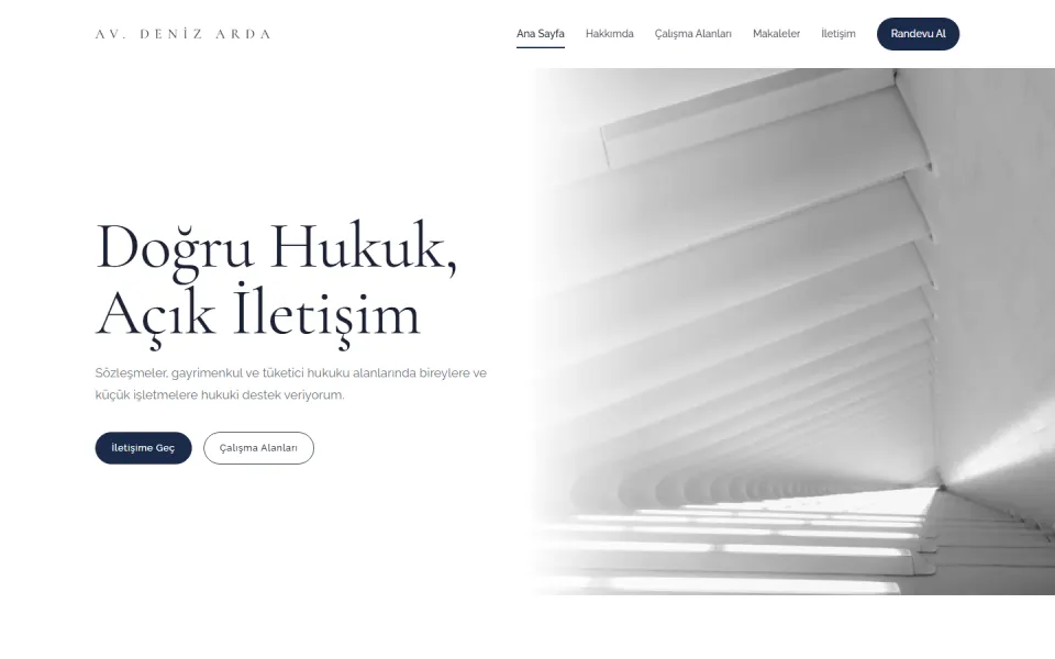 Minimal Premium — ücretsiz avukat web sitesi tasarımı
