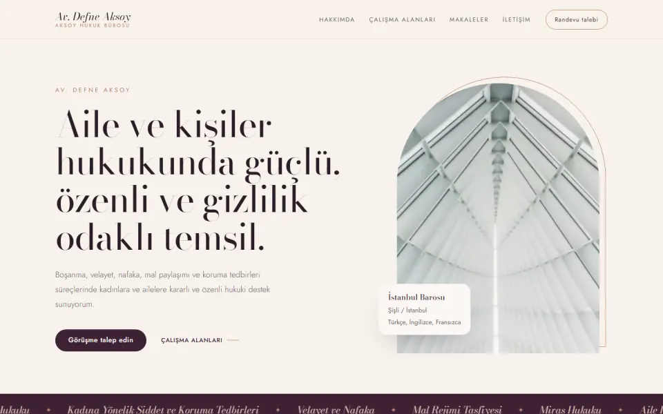 Grace — ücretsiz avukat web sitesi tasarımı